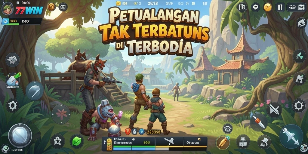 Tampilan gameplay seru di dunia terbuka 77WIN.