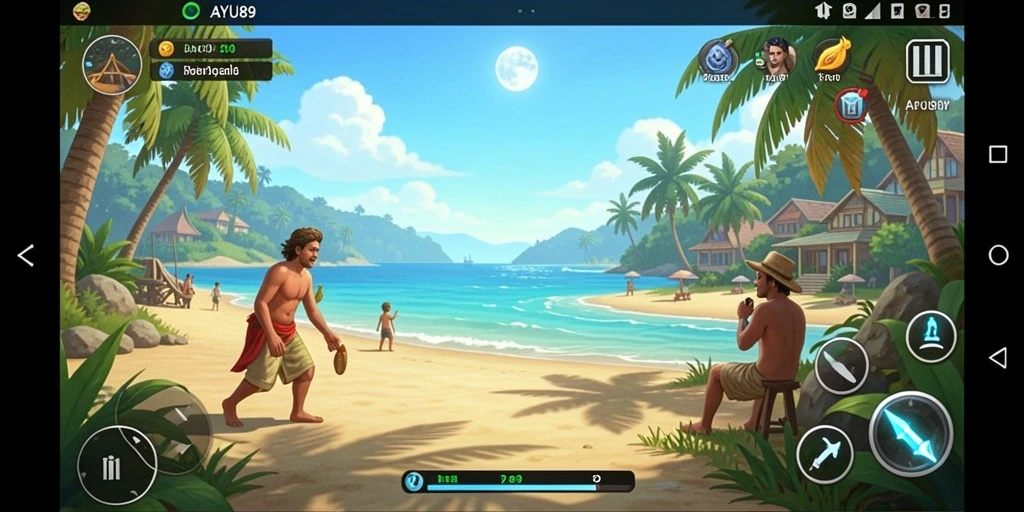 Tampilan gameplay AYU89 yang cerah dan menyenangkan.