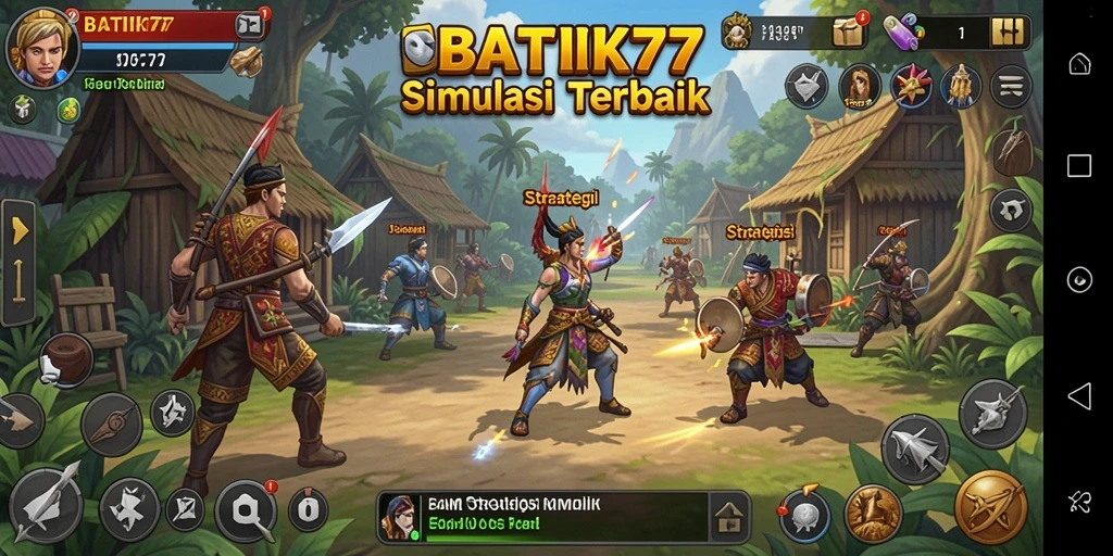Tangkapan layar gameplay <strong>BATIK77</strong> yang menampilkan aksi pertempuran seru.