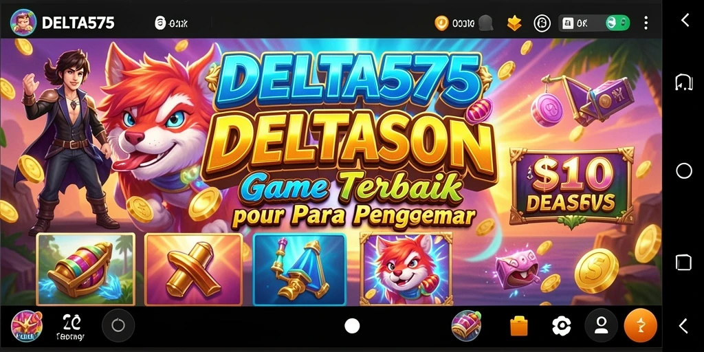 Tampilan gameplay menawan dari DELTA575 yang penuh warna dan seru.