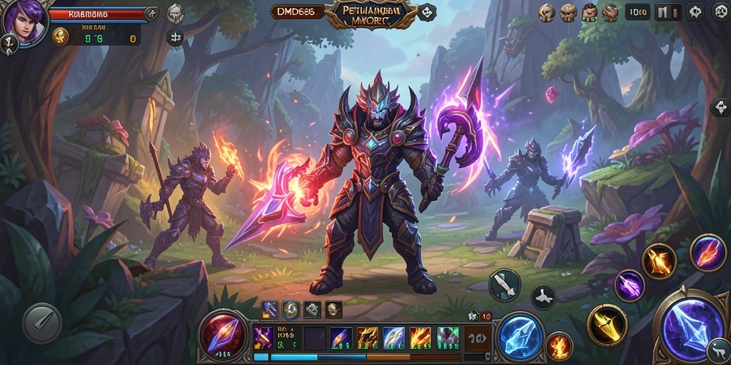 Tampilan gameplay seru DMD686 yang penuh aksi MMORPG.