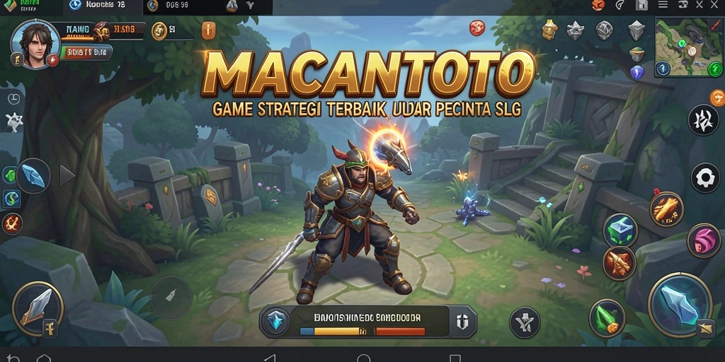 Tangkapan layar gameplay yang menampilkan pertempuran strategis di MACANTOTO.