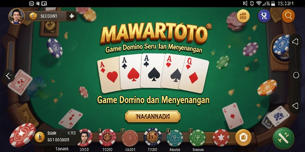 Screenshot permainan <strong>MAWARTOTO</strong> menunjukkan aksi bermain Domino yang seru.