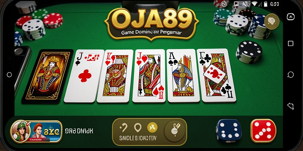 Screenshot OJA89 menampilkan antarmuka permainan domino yang menarik dan interaktif.