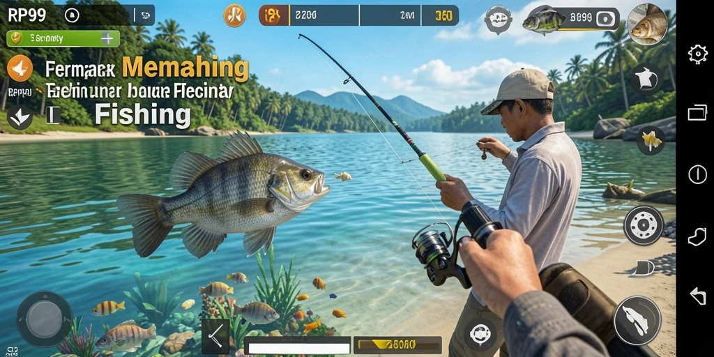Tangkapan ikan yang menakjubkan dalam gameplay RP99.