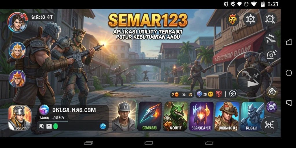 Tangkapan layar SEMAR123 menunjukkan antarmuka pengguna yang ramah dan fitur bermanfaat.