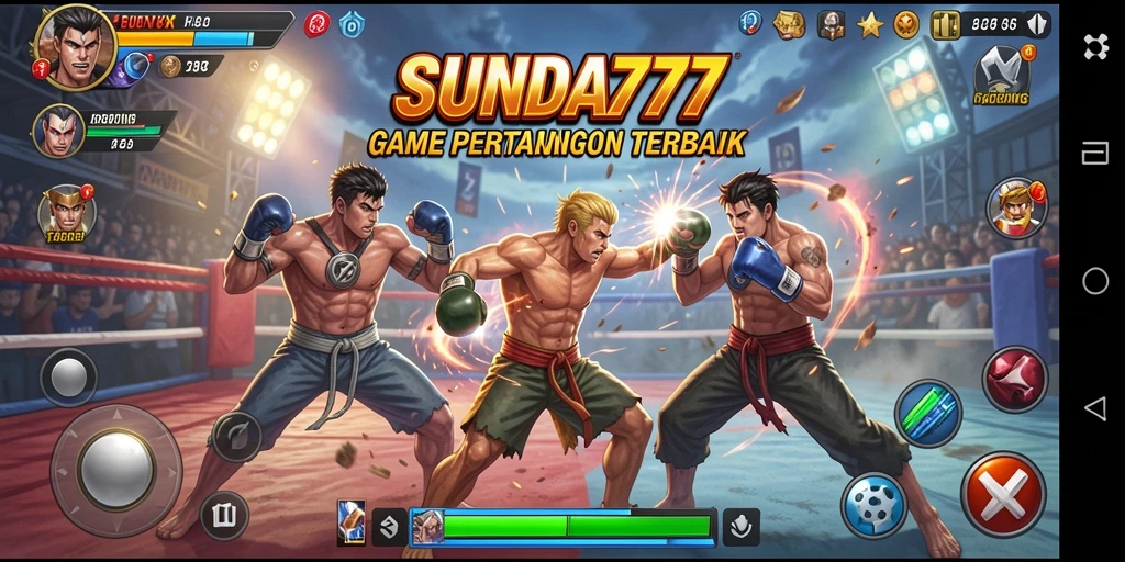 Tangkapan layar gameplay SUNDA777 menampilkan pertarungan yang seru dan mendebarkan.