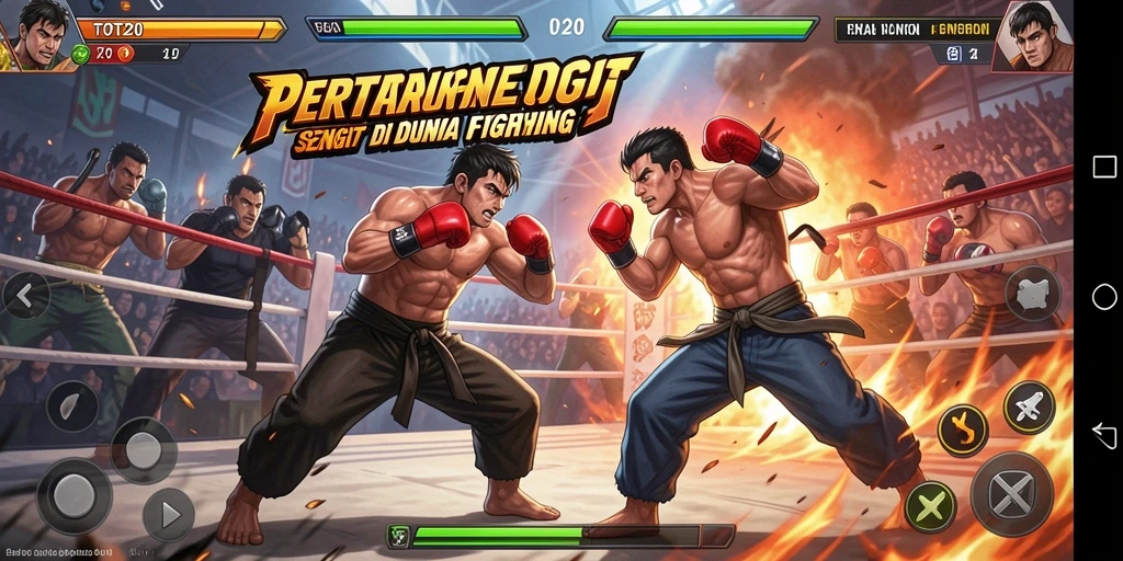 Gameplay TOTO20 menampilkan pertarungan epik antar karakter.